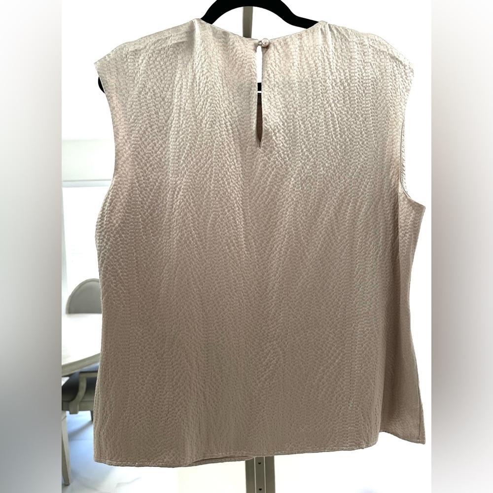 Worth Silk Beige Sleeveless Top - Picture 5 of 5